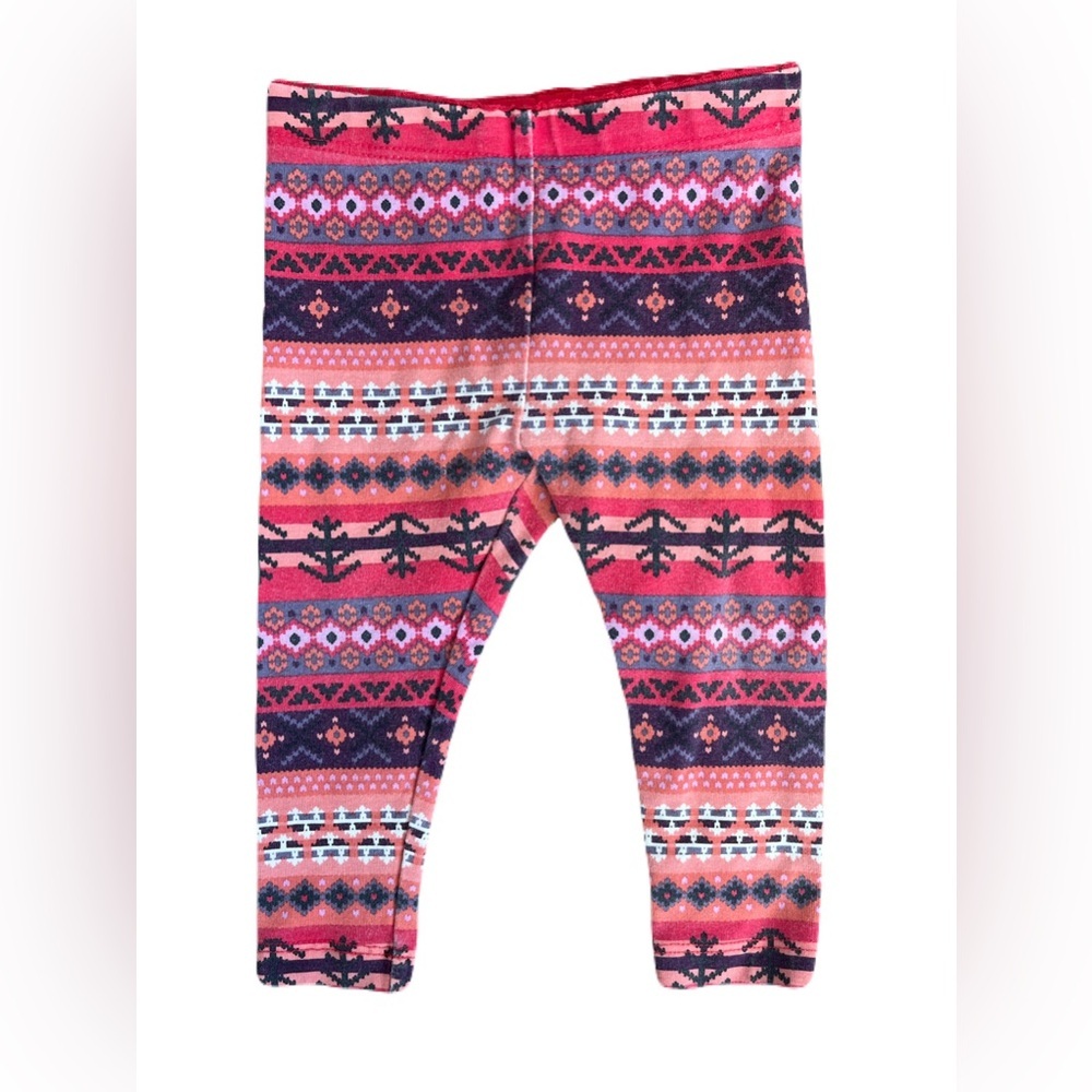 Tea Collection Pink and Purple Patterned Leggings